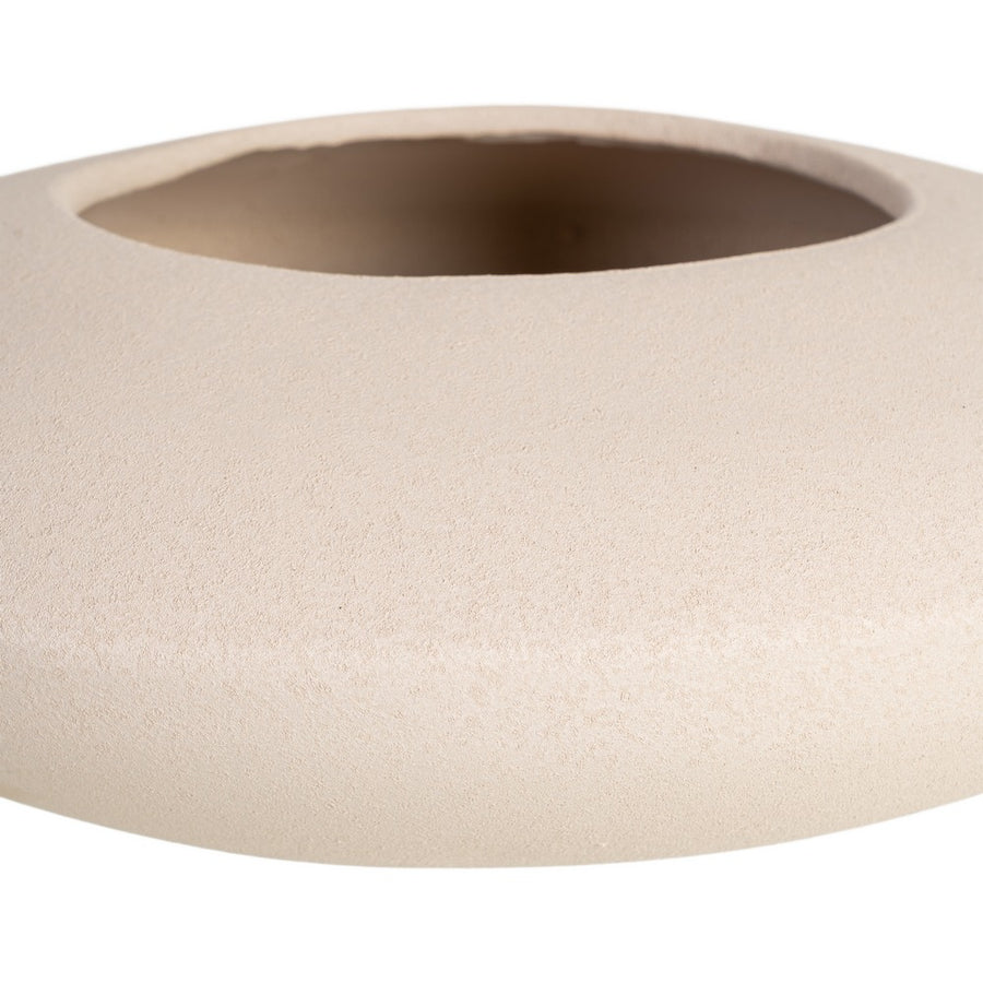 CENTRO MESA BLANCO CERÁMICA DECORACIÓN 42 X 42 X 13 CM