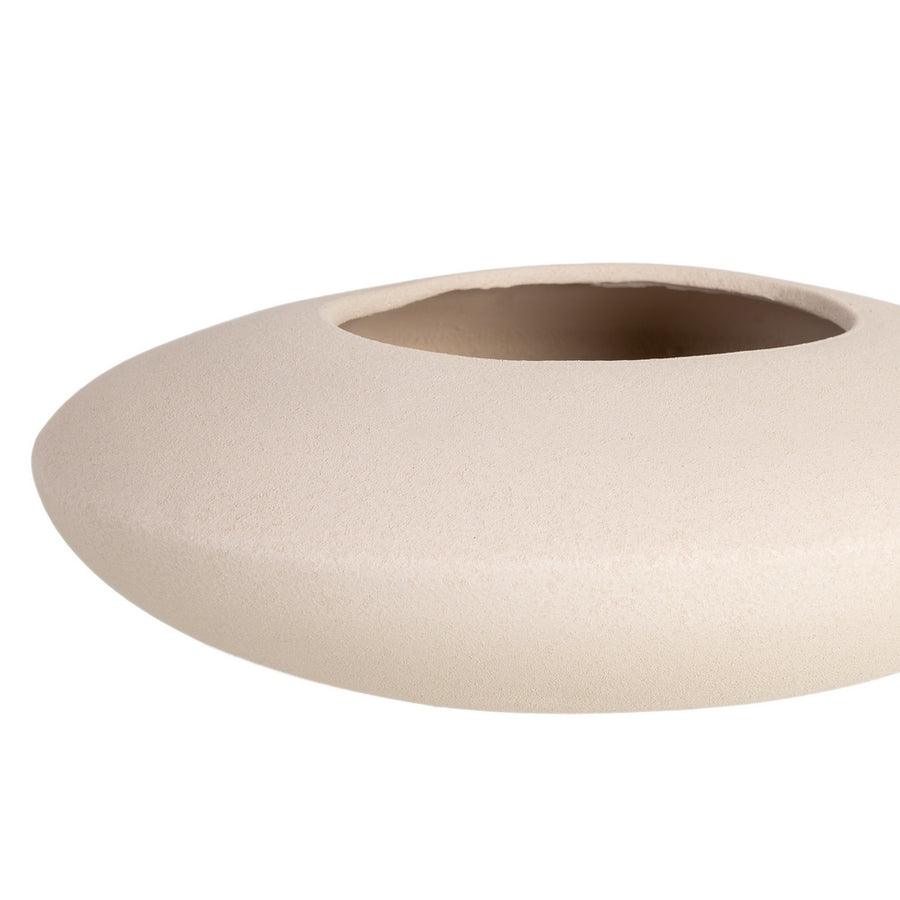 CENTRO MESA BLANCO CERÁMICA DECORACIÓN 42 X 42 X 13 CM