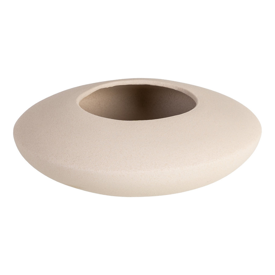 CENTRO MESA BLANCO CERÁMICA DECORACIÓN 42 X 42 X 13 CM