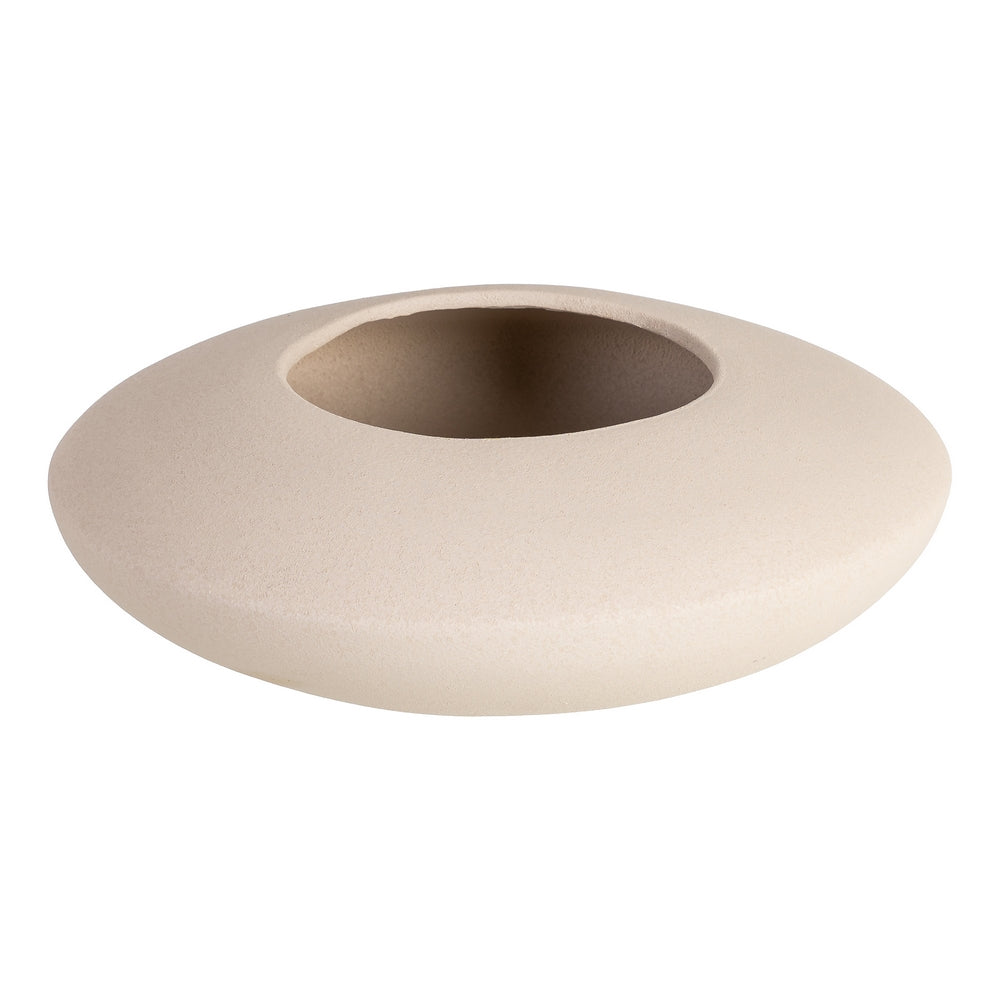 CENTRO MESA BLANCO CERÁMICA DECORACIÓN 42 X 42 X 13 CM