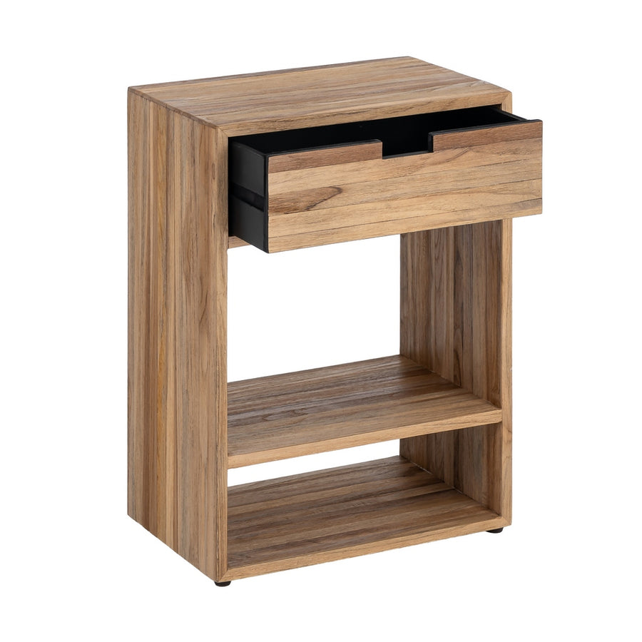 MESITA NATURAL MADERA DE TECA SALÓN 45 X 30 X 60 CM