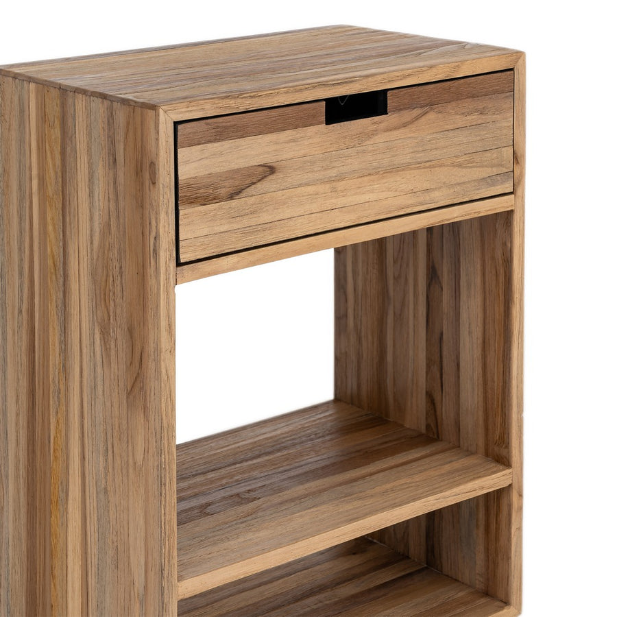 MESITA NATURAL MADERA DE TECA SALÓN 45 X 30 X 60 CM