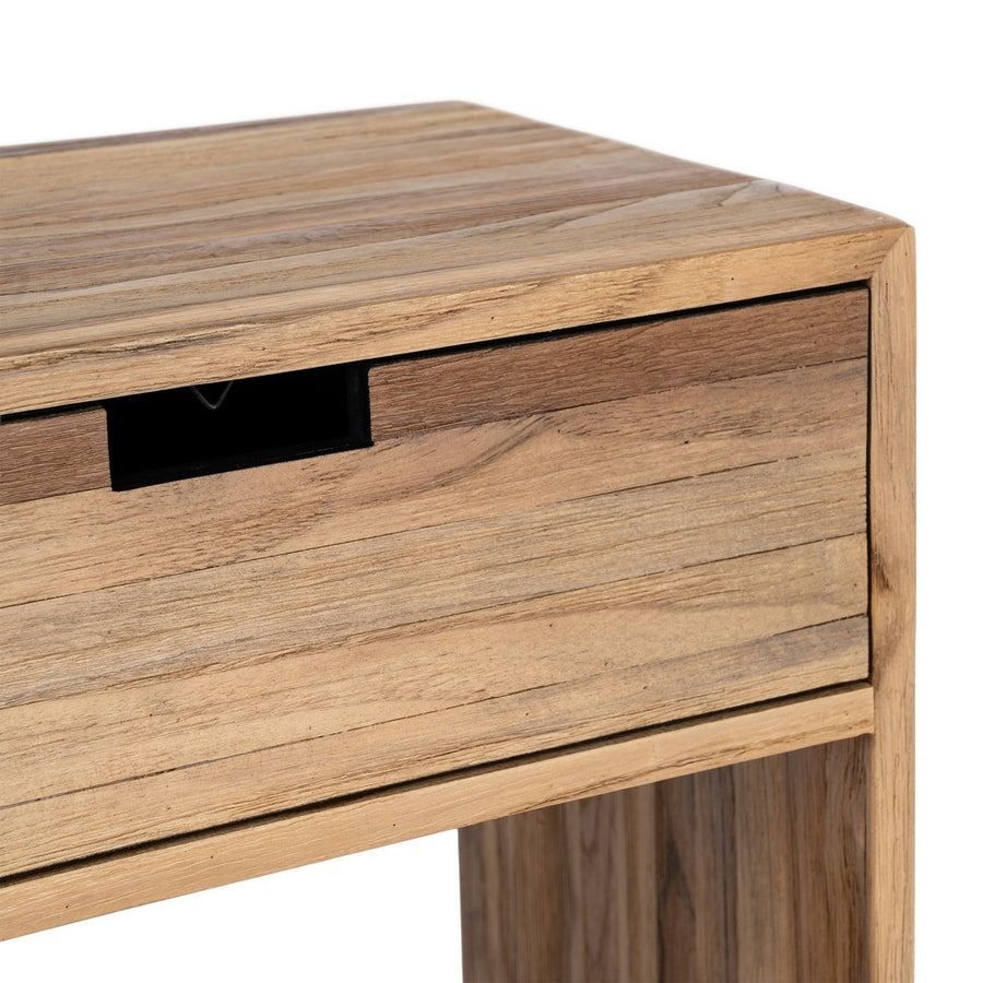 MESITA NATURAL MADERA DE TECA SALÓN 45 X 30 X 60 CM