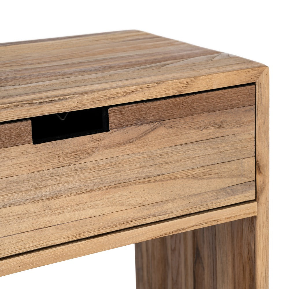 MESITA NATURAL MADERA DE TECA SALÓN 45 X 30 X 60 CM