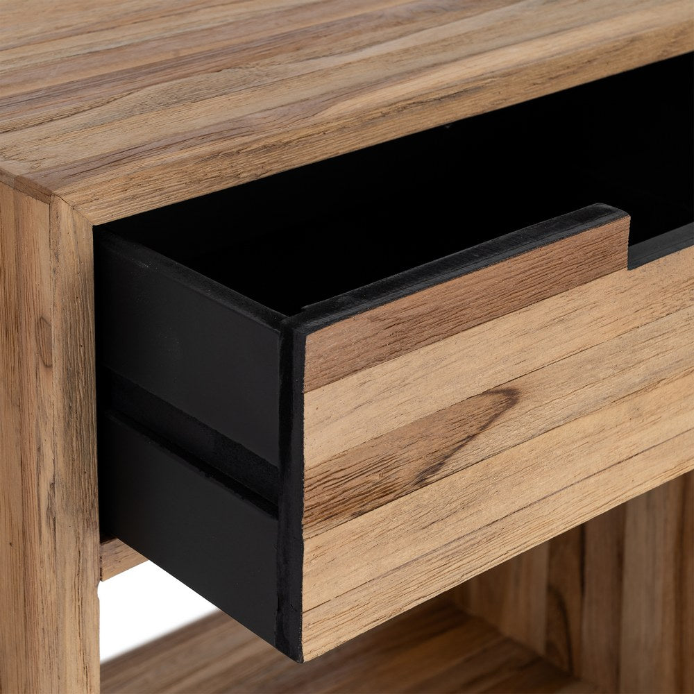 MESITA NATURAL MADERA DE TECA SALÓN 45 X 30 X 60 CM
