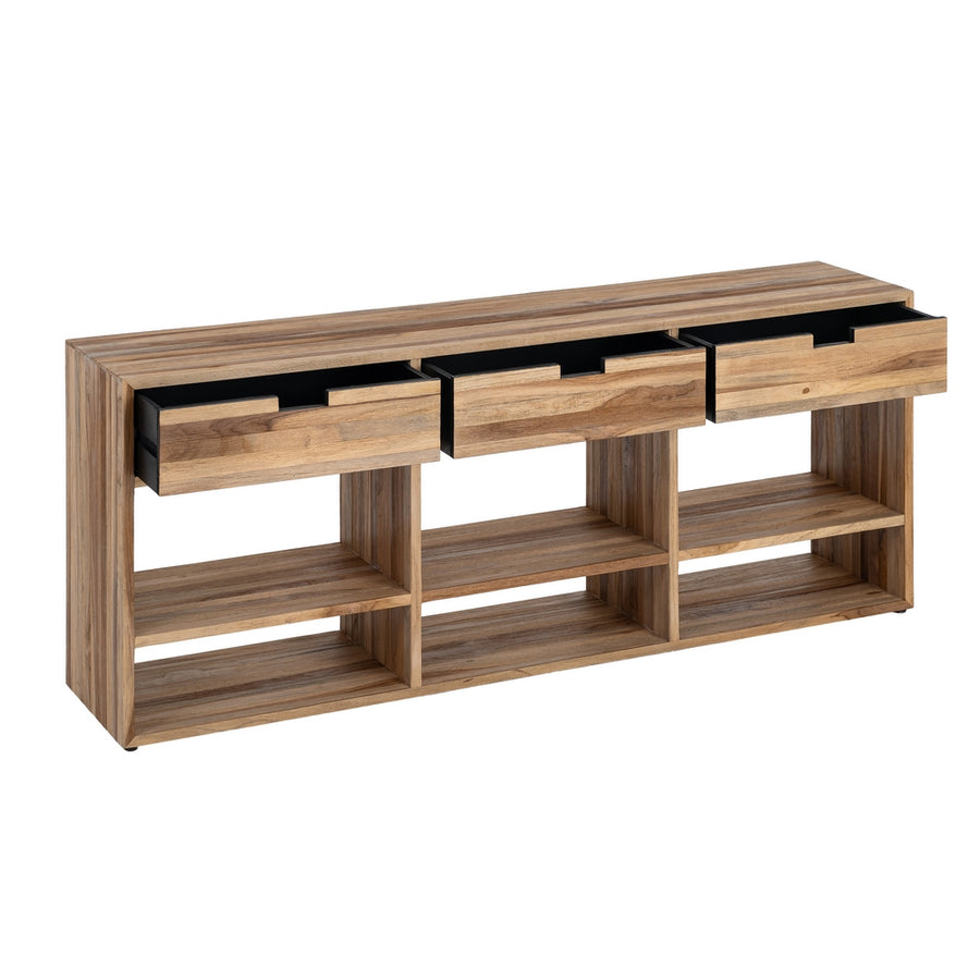 MUEBLE TV NATURAL MADERA DE TECA SALÓN 140 X 30 X 55 CM