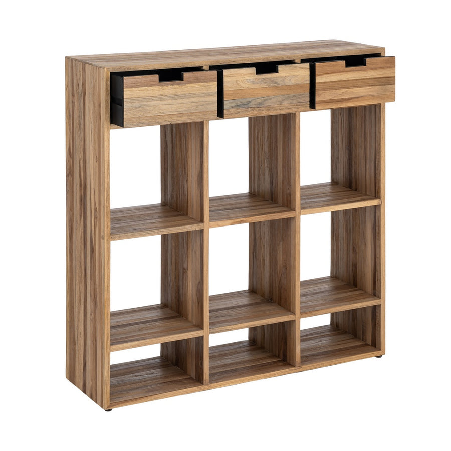 MUEBLE AUXILIAR NATURAL MADERA DE TECA 96 X 30 X 98 CM