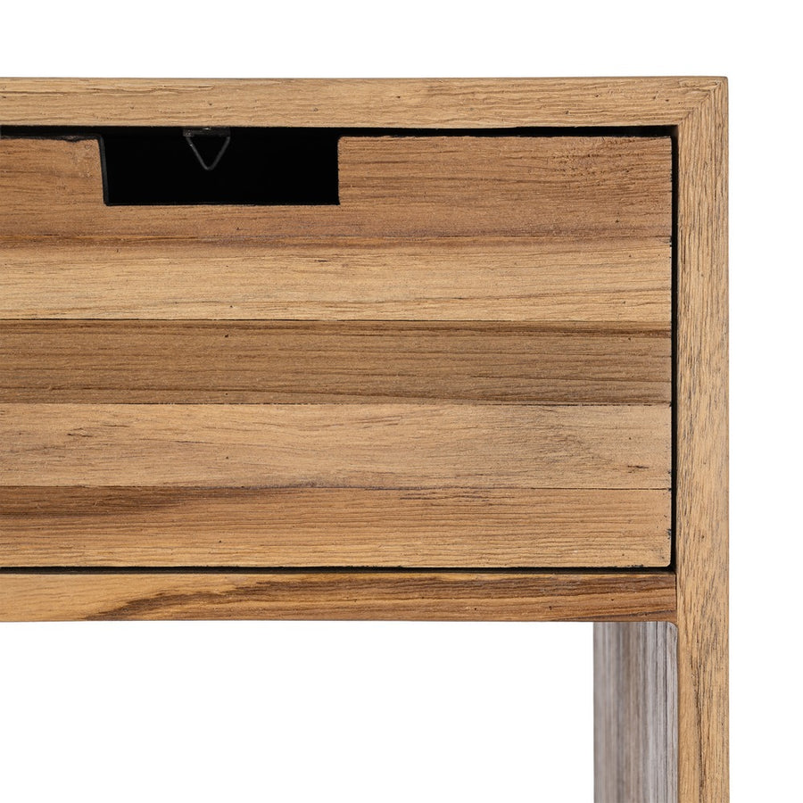 MUEBLE AUXILIAR NATURAL MADERA DE TECA 96 X 30 X 98 CM