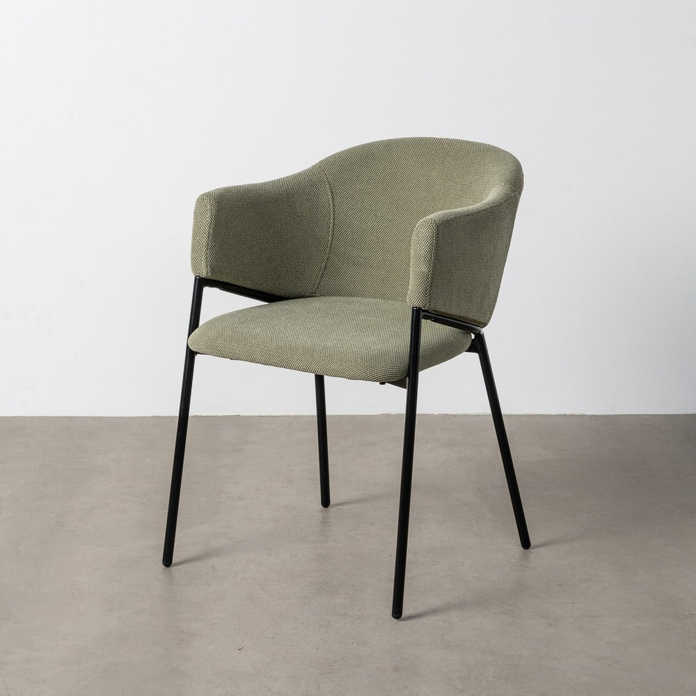 SILLA VERDE TEJIDO-METAL 54 X 60 X 78 CM
