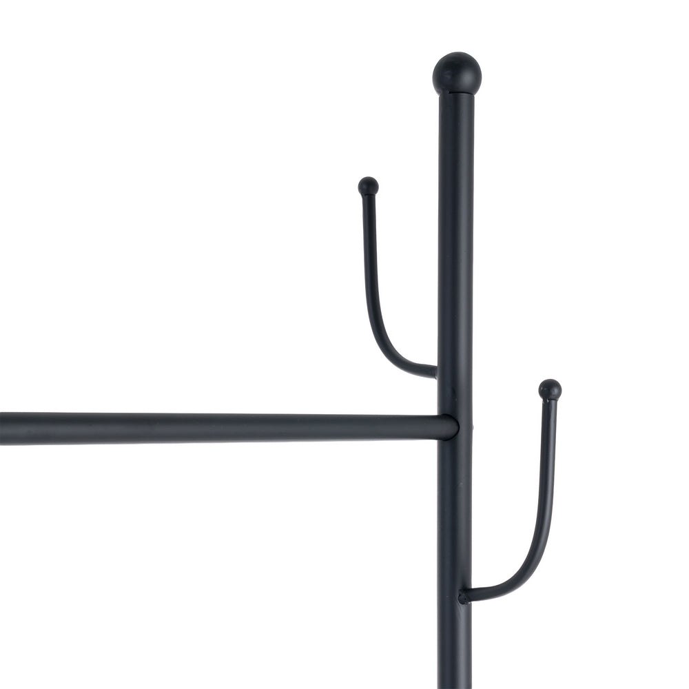 ESPEJO RECIBIDOR NEGRO METAL-MÁRMOL 80 X 32 X 175 CM