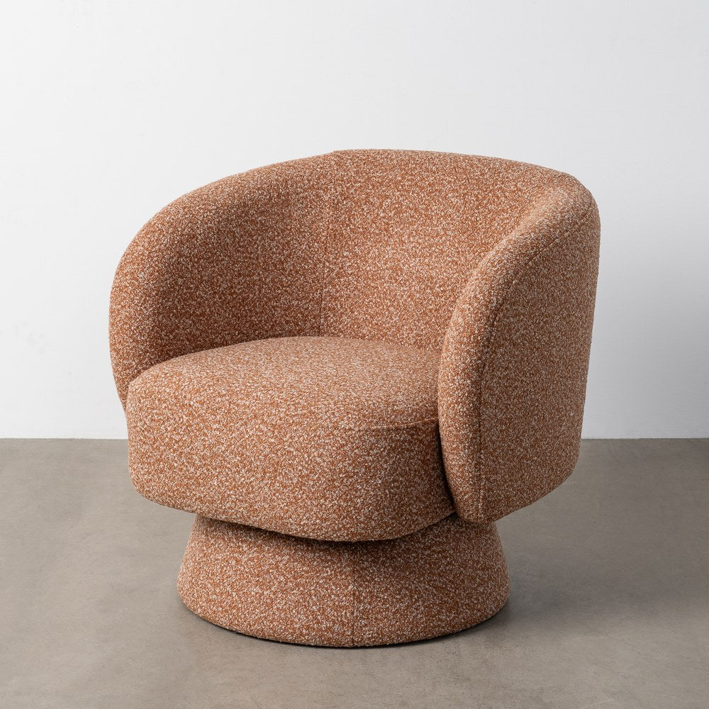 SILLÓN GIRATORIO SALMÓN TEJIDO SALÓN 78 X 79 X 77 CM