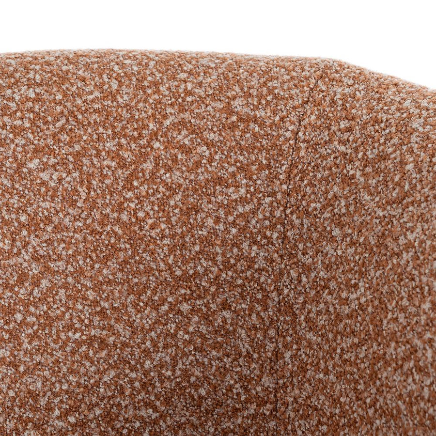SALMON FABRIC SWIVEL ARMCHAIR LIVING ROOM 78 X 79 X 77 CM