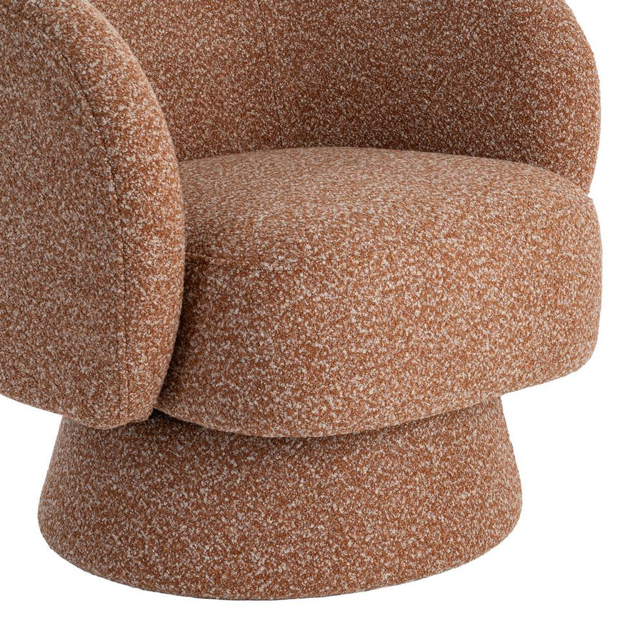 SILLÓN GIRATORIO SALMÓN TEJIDO SALÓN 78 X 79 X 77 CM