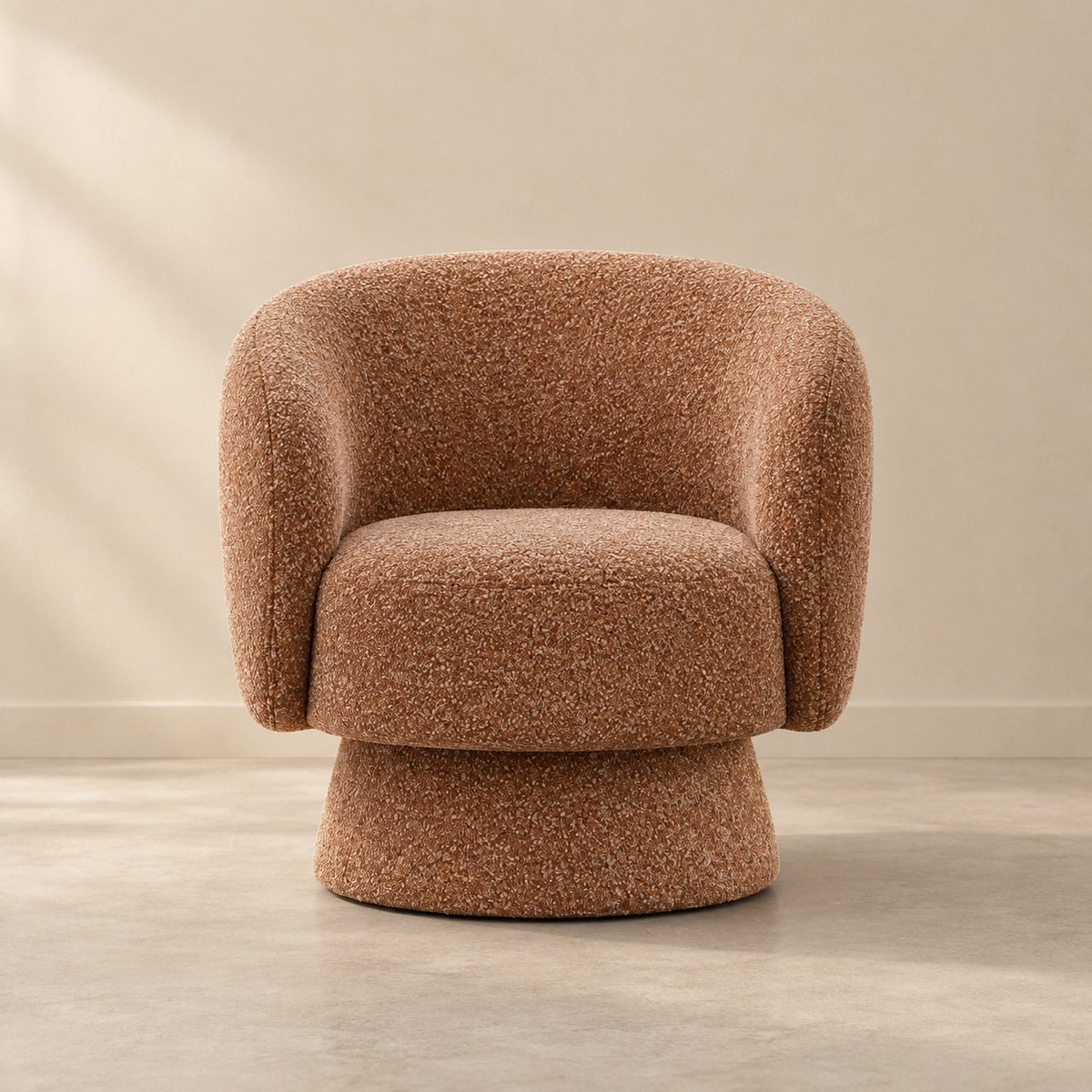 SILLÓN GIRATORIO SALMÓN TEJIDO SALÓN 78 X 79 X 77 CM