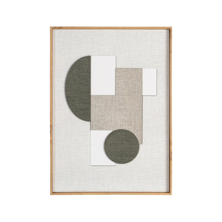 CUADRO MIX TALLADO&PRINT 2/M VERDE 52 X 3,50 X 72 CM