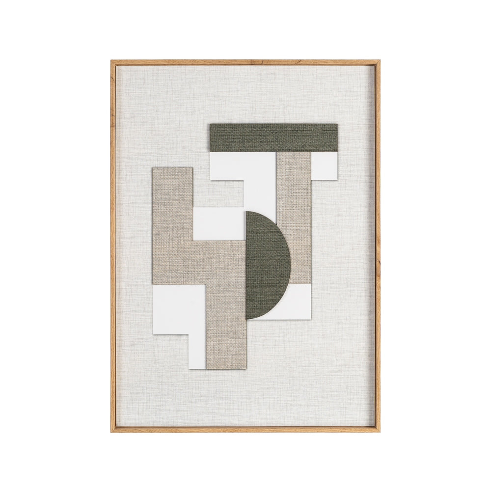 CUADRO MIX TALLADO&PRINT 2/M VERDE 52 X 3,50 X 72 CM