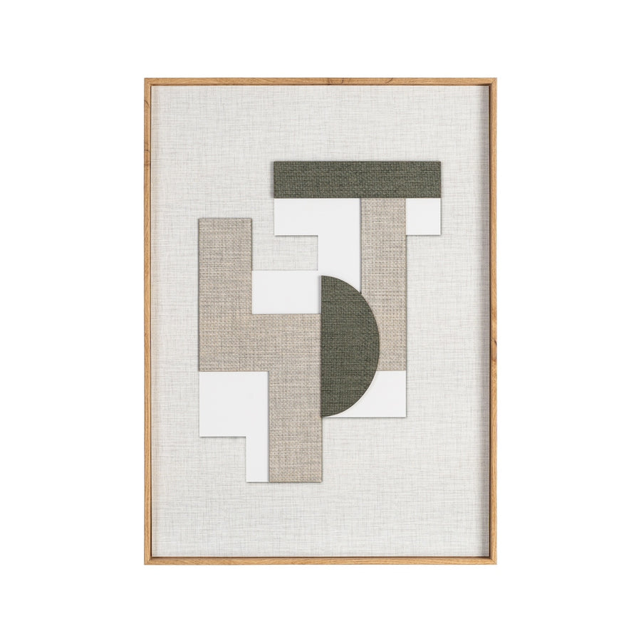 CUADRO MIX TALLADO&PRINT 2/M VERDE 52 X 3,50 X 72 CM