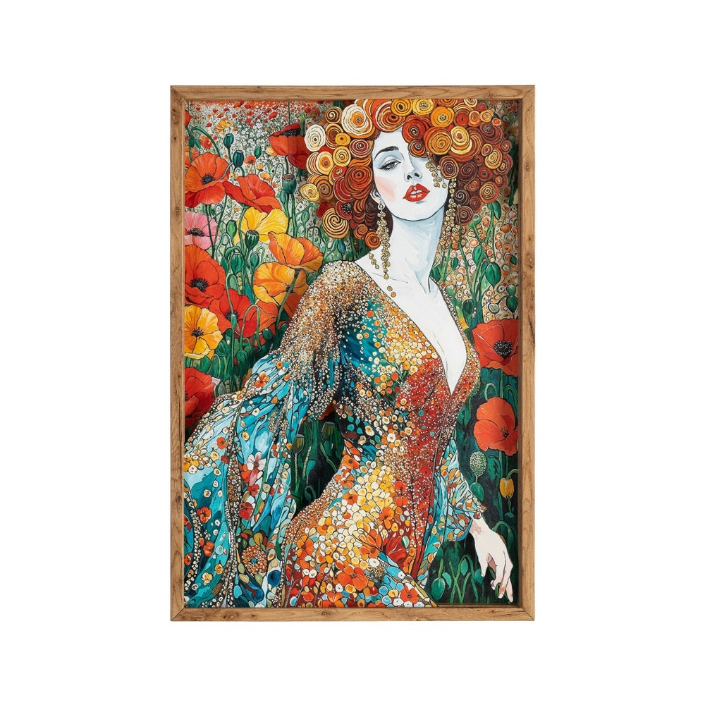 CUADRO MUJER MADERA-CRISTAL IMPRESO 43 X 3,50 X 63 CM