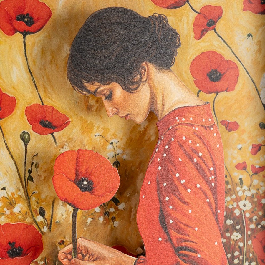 FRAMED WOMAN WOOD-GLASS PRINTED 43 X 3.50 X 63 CM