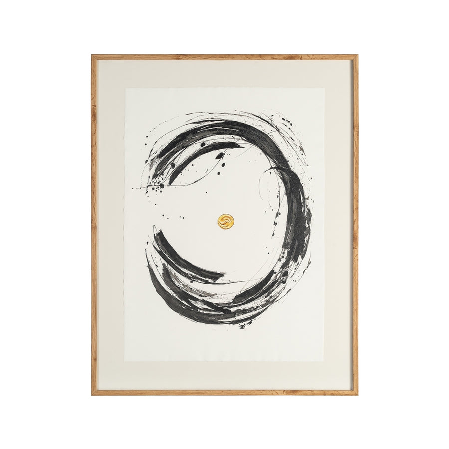 CUADRO ABSTRACTO MADERA-CRISTAL IMPRESO 76 X 3 X 98 CM