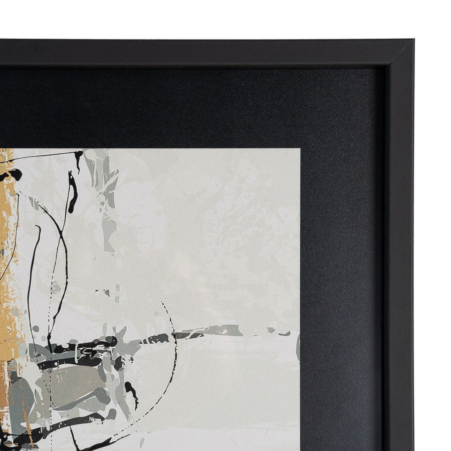 CUADRO ABSTRACTO MADERA-CRISTAL IMPRESO 73 X 3 X 73 CM