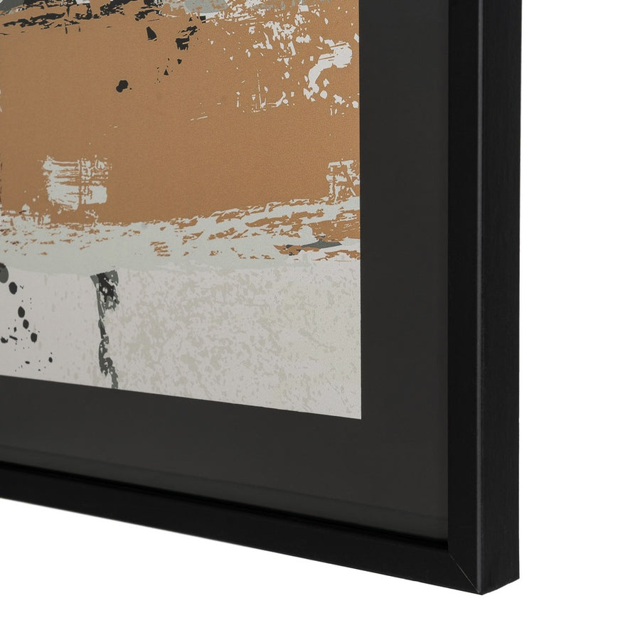 CUADRO ABSTRACTO MADERA-CRISTAL IMPRESO 73 X 3 X 73 CM