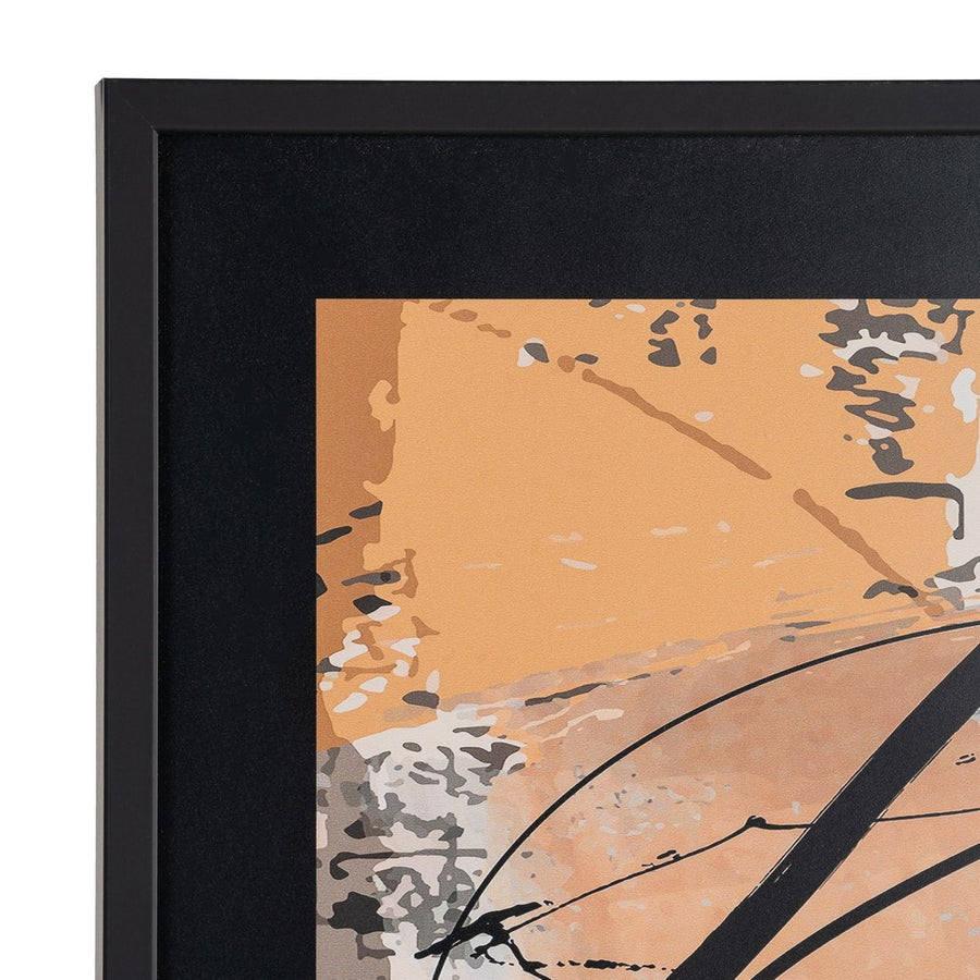 ABSTRACT WOOD-GLASS PRINTED PICTURE 73 X 3 X 73 CM