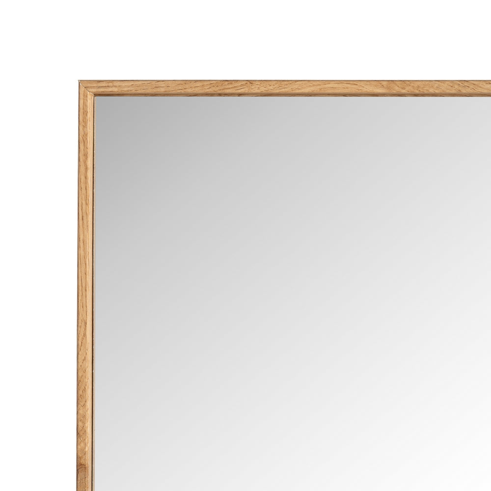 BROWN WOOD DECORATIVE MIRROR 40 X 3 X 143 CM