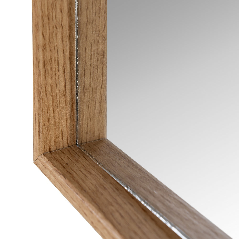 BROWN WOOD DECORATIVE MIRROR 40 X 3 X 143 CM