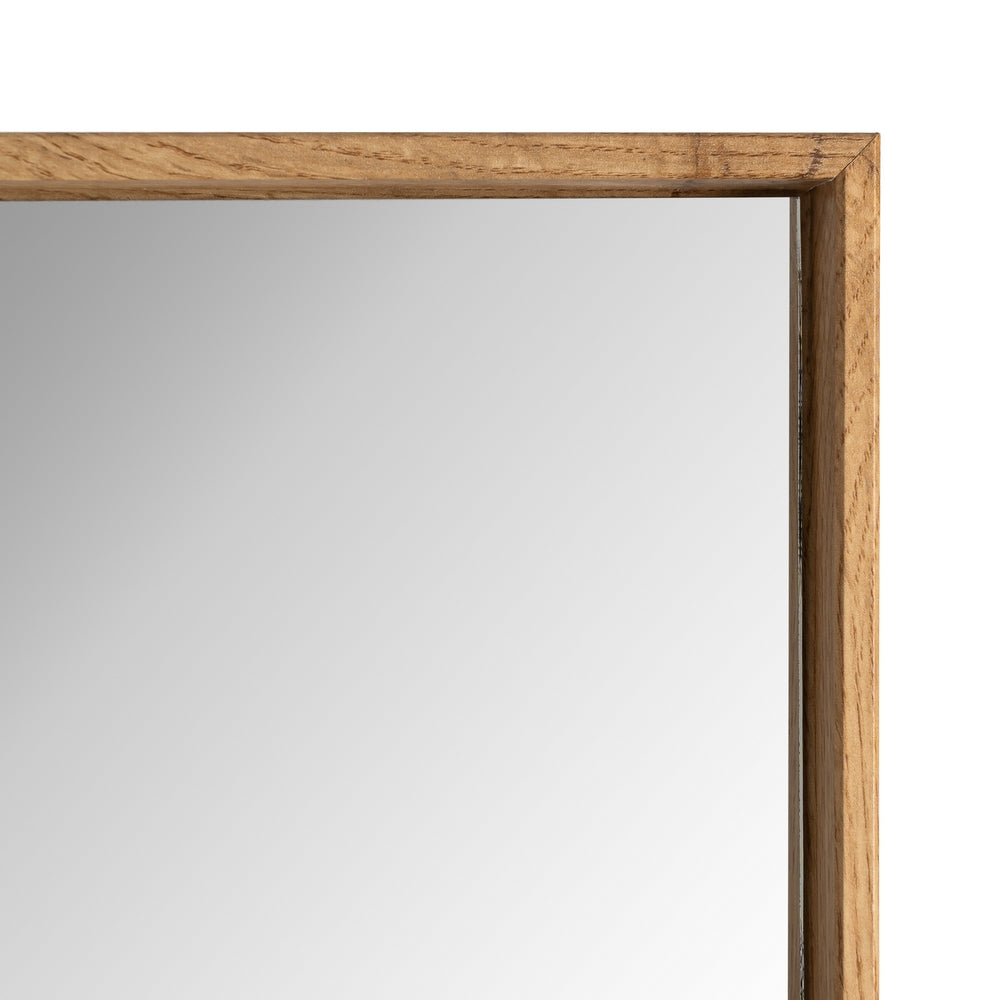 BROWN WOOD DECORATIVE MIRROR 40 X 3 X 143 CM