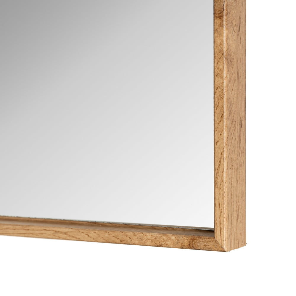 BROWN WOOD DECORATIVE MIRROR 40 X 3 X 143 CM