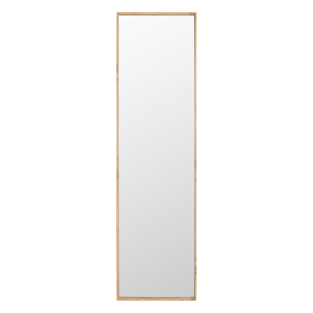 BROWN WOOD DECORATIVE MIRROR 40 X 3 X 143 CM