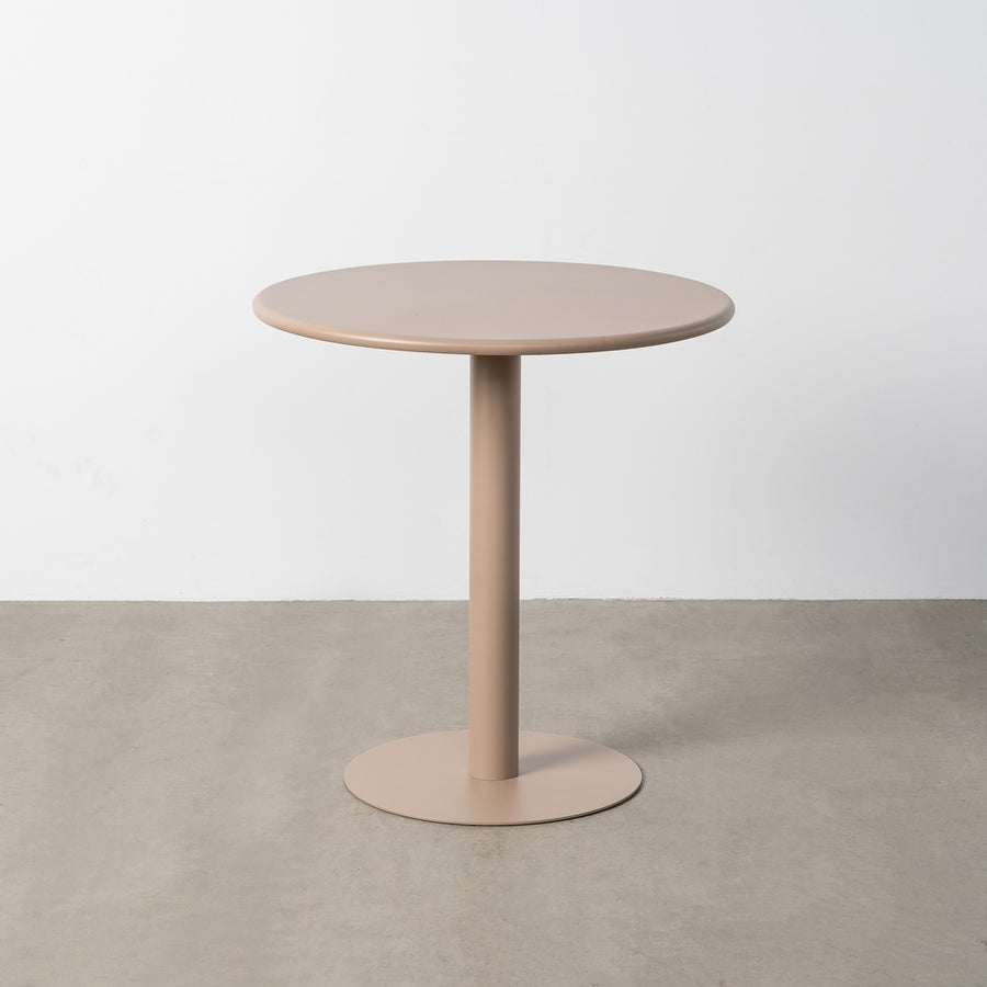 MESA BEIGE METAL SALÓN 70 X 70 X 73 CM