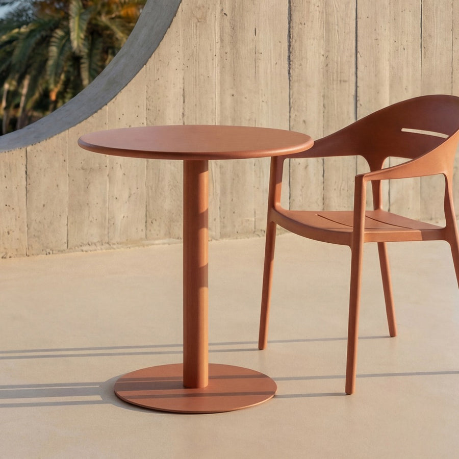 MESA TERRACOTA METAL SALÓN 70 X 70 X 73 CM