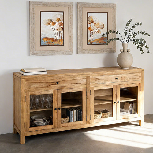 APARADOR NATURAL MADERA MINDI SAL�N 160 X 45 X 89 CM