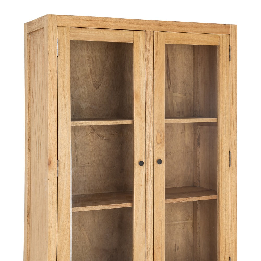 VITRINA NATURAL MADERA MINDI SAL�N 90 X 40 X 180 CM