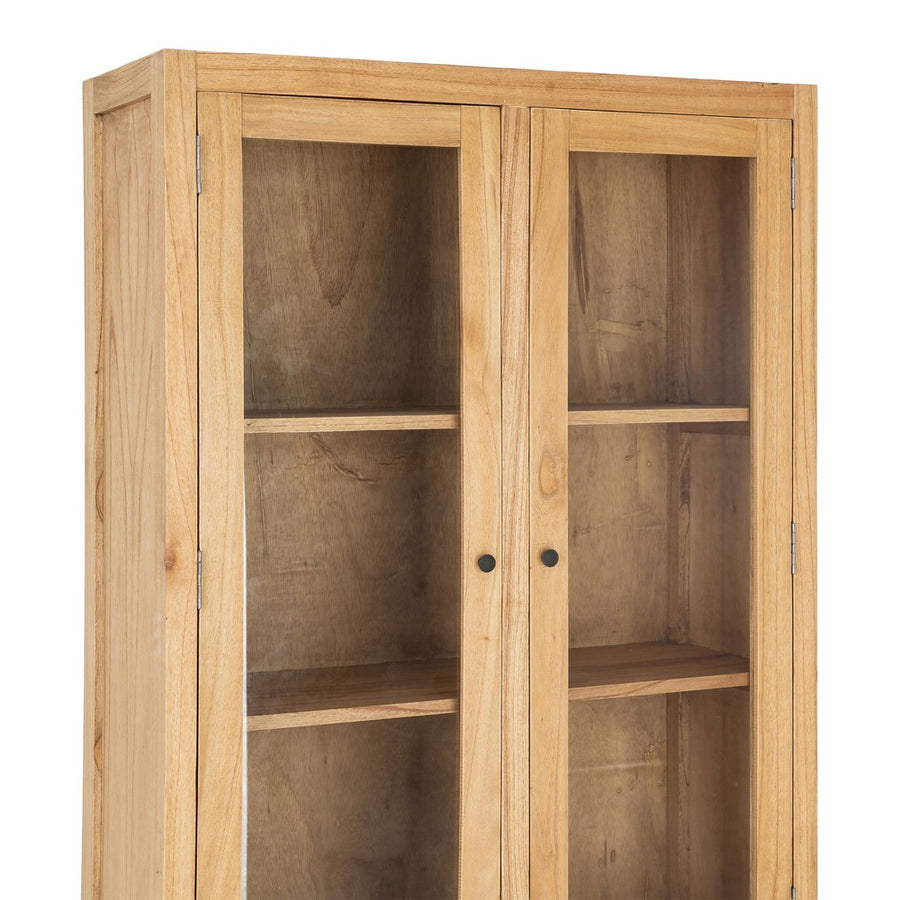 MINDI WOOD DISPLAY CABINET LIVING ROOM 90 X 40 X 180 CM