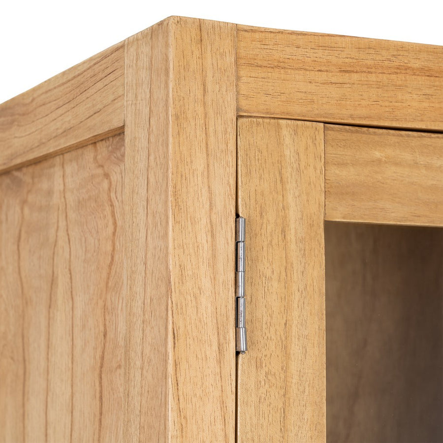 MINDI WOOD DISPLAY CABINET LIVING ROOM 90 X 40 X 180 CM