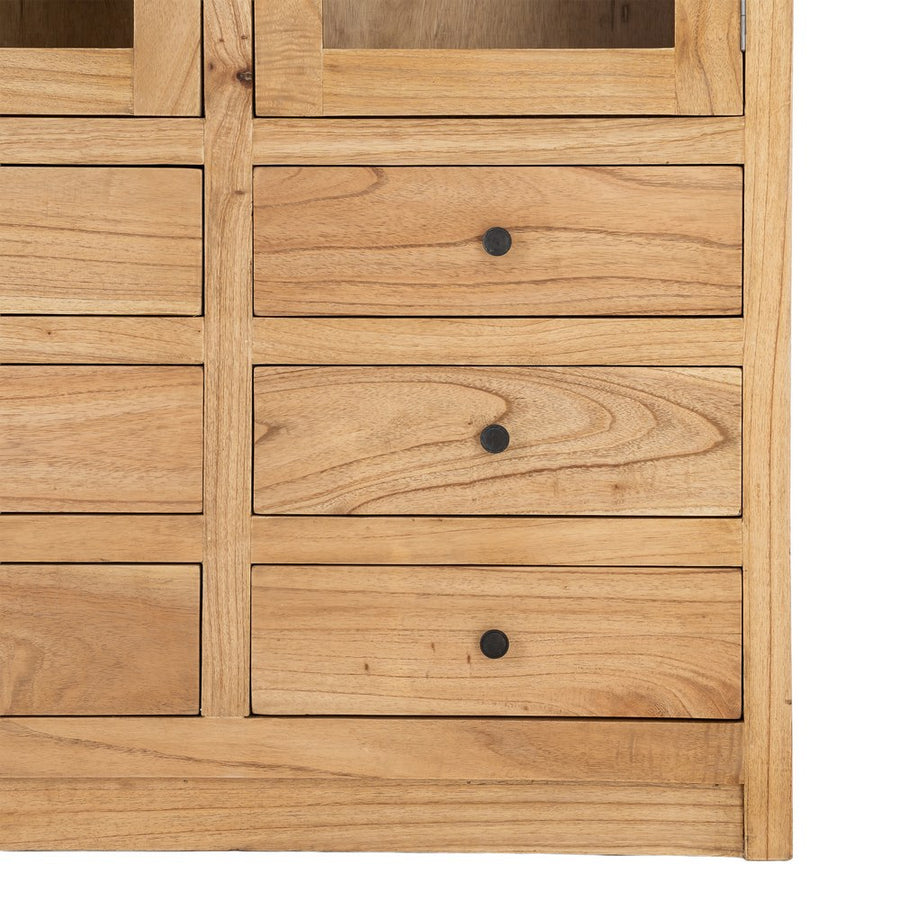 MINDI WOOD DISPLAY CABINET LIVING ROOM 90 X 40 X 180 CM