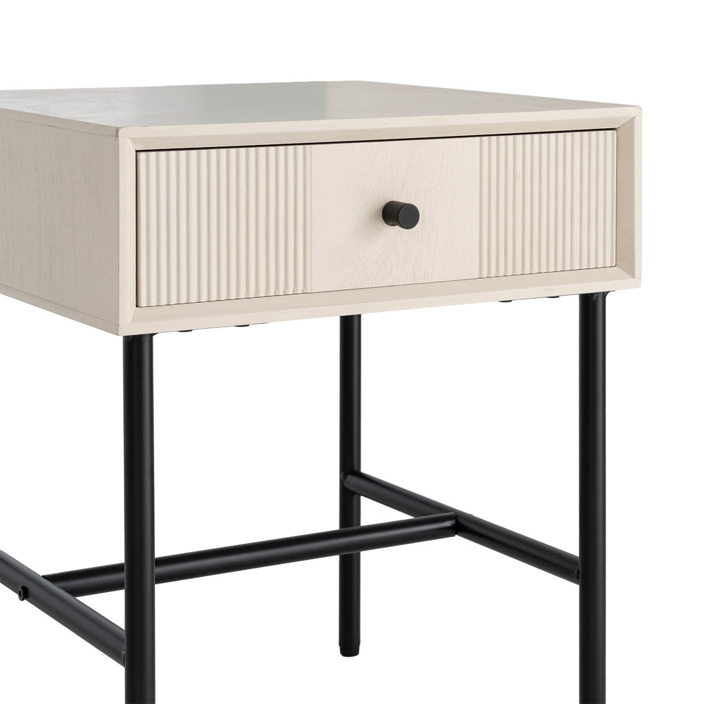 MESITA CREMA DM DORMITORIO 40 X 40 X 49,50 CM