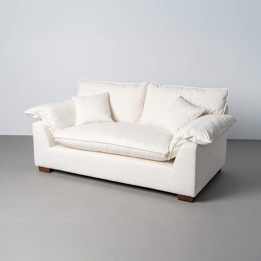 SOFÁ 2 PLAZAS CREMA TEJIDO 178 X 101 X 71 CM