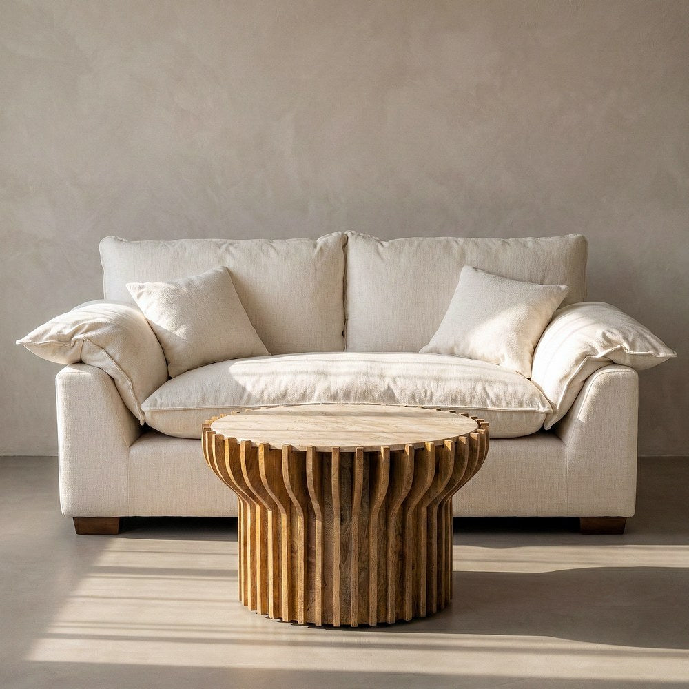 SOF� 2 PLAZAS CREMA TEJIDO 178 X 101 X 71 CM
