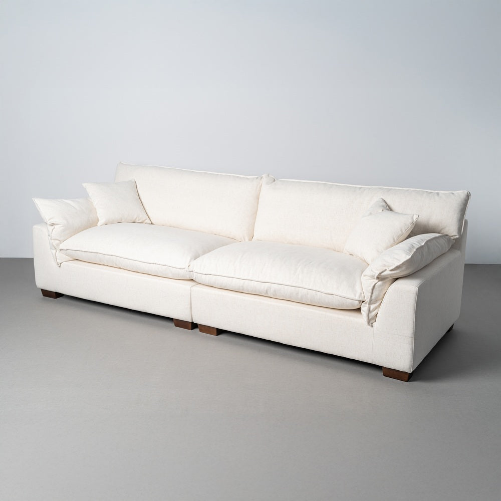 SOF� 4 PLAZAS CREMA TEJIDO 282 X 101 X 71 CM