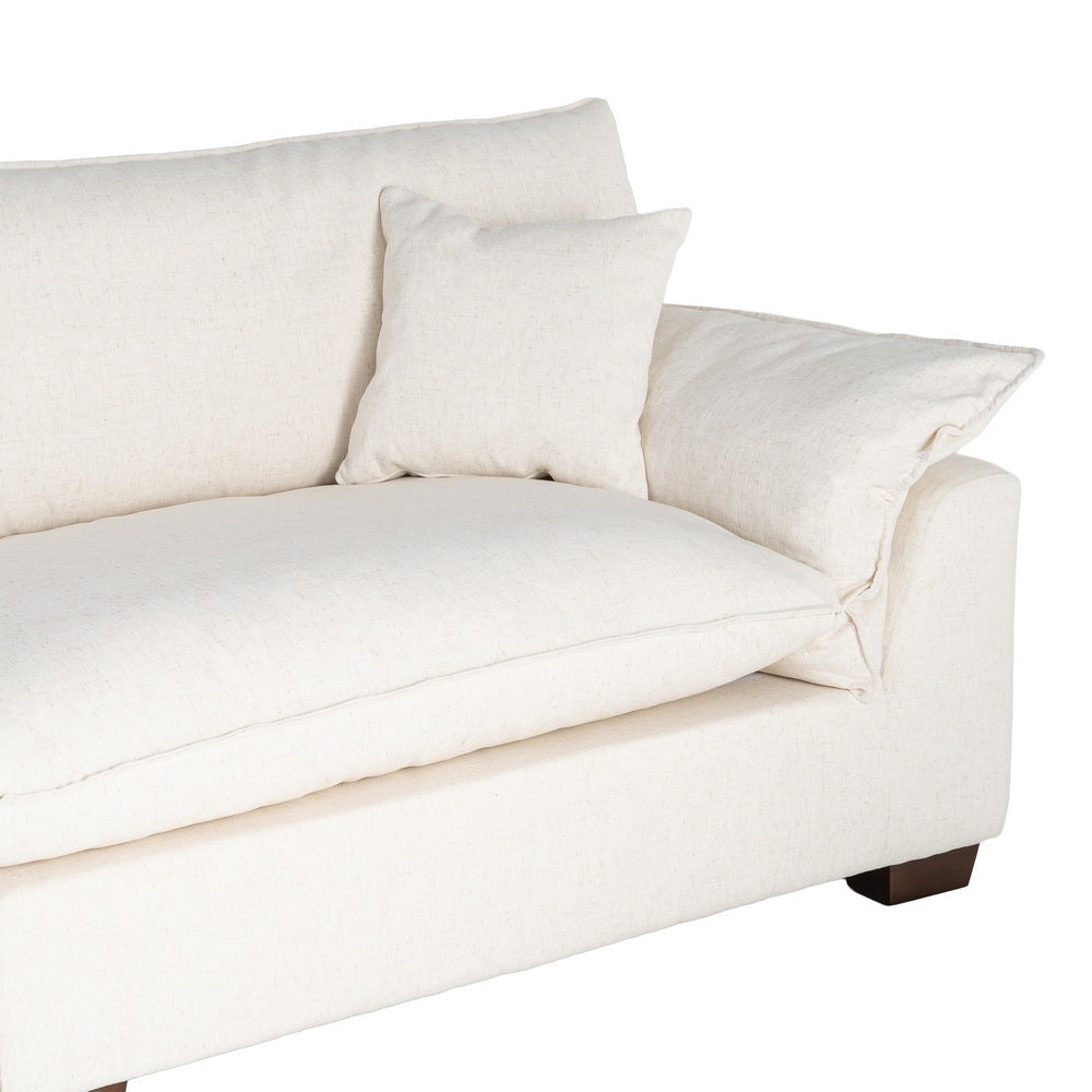 SOF� 4 PLAZAS CREMA TEJIDO 282 X 101 X 71 CM