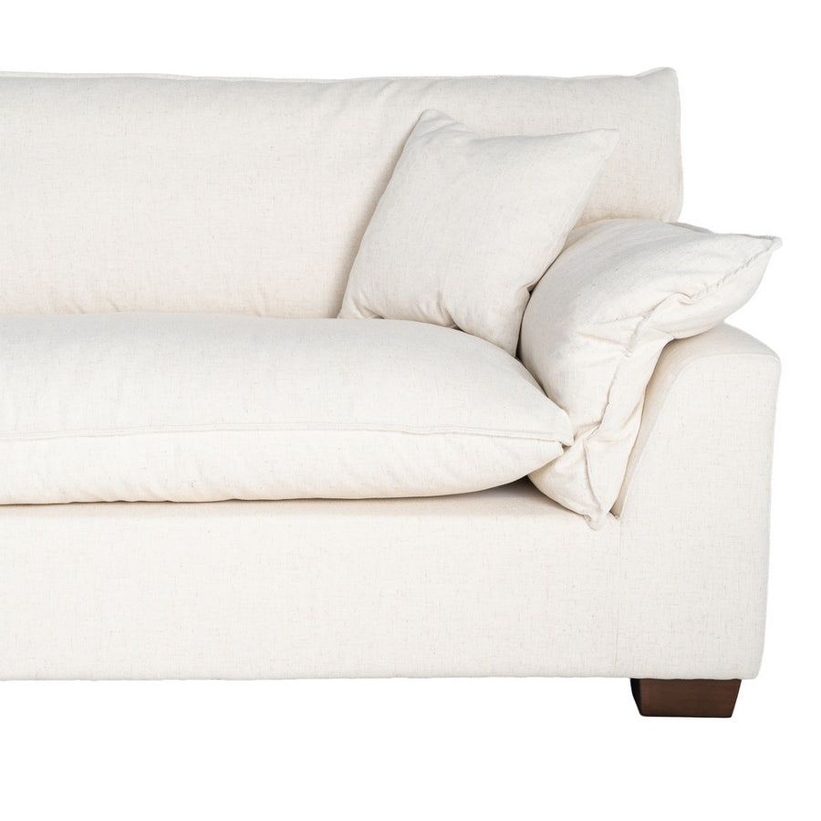 SOFÁ 4 PLAZAS CREMA TEJIDO 282 X 101 X 71 CM
