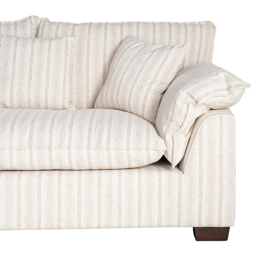 SOFÁ 2 PLAZAS RAYAS CREMA TEJIDO 178 X 101 X 71 CM