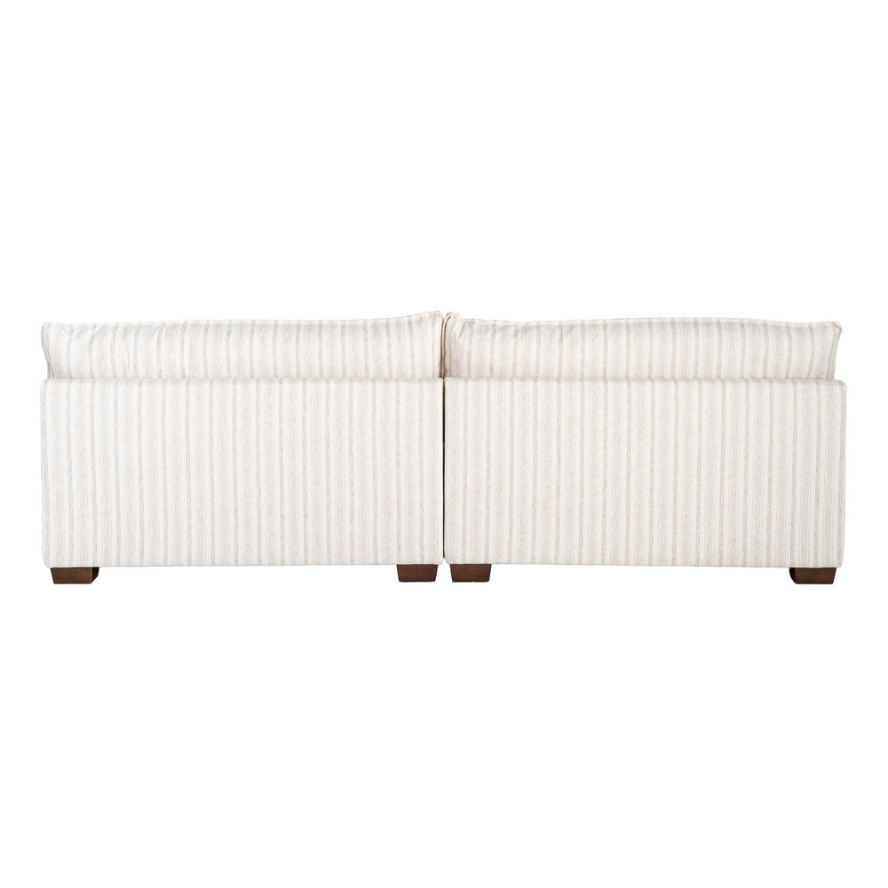 SOF� 4 PLAZAS RAYAS CREMA TEJIDO 282 X 101 X 71 CM
