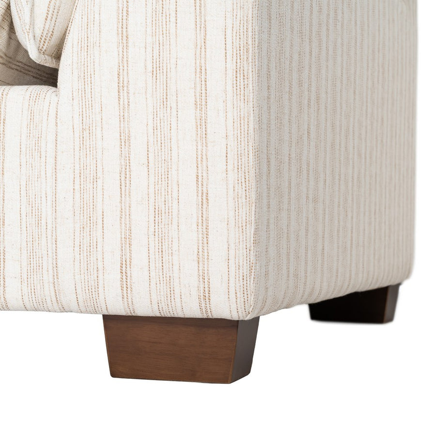 SOFÁ 4 PLAZAS RAYAS CREMA TEJIDO 282 X 101 X 71 CM