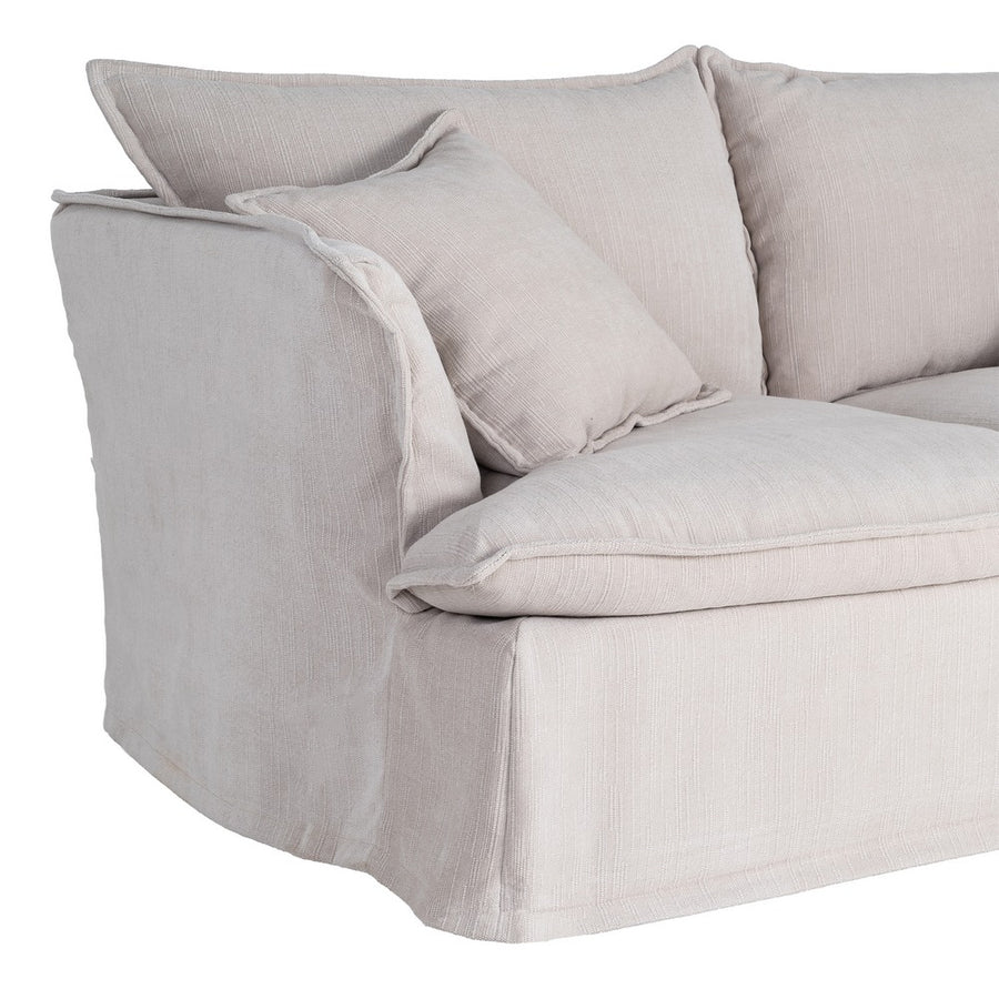 SOFÁ 2 PLAZAS CREMA TEJIDO 181 X 103 X 72 CM