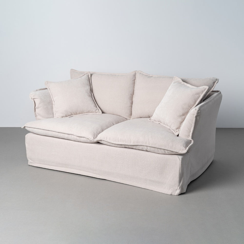 SOFÁ 2 PLAZAS CREMA TEJIDO 181 X 103 X 72 CM